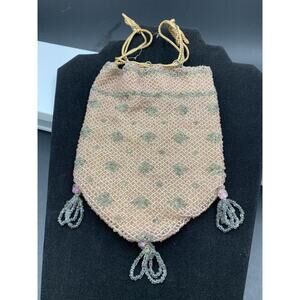 Vintage Flapper-Style Mesh Handmade Chain Link Lined Purse Pouch